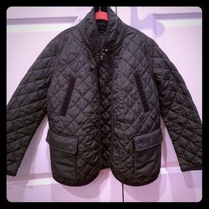 JCrewcuts charcoal grey quilted puffer jacket